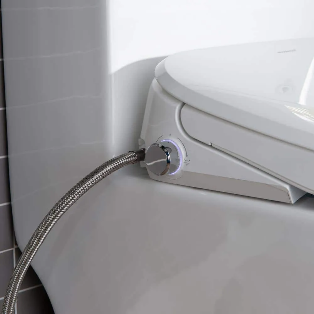 WOODBRIDGE Journey 1-Piece Dual Flush Elongated Smart Bidet Toilet in White, photo 9 of 10