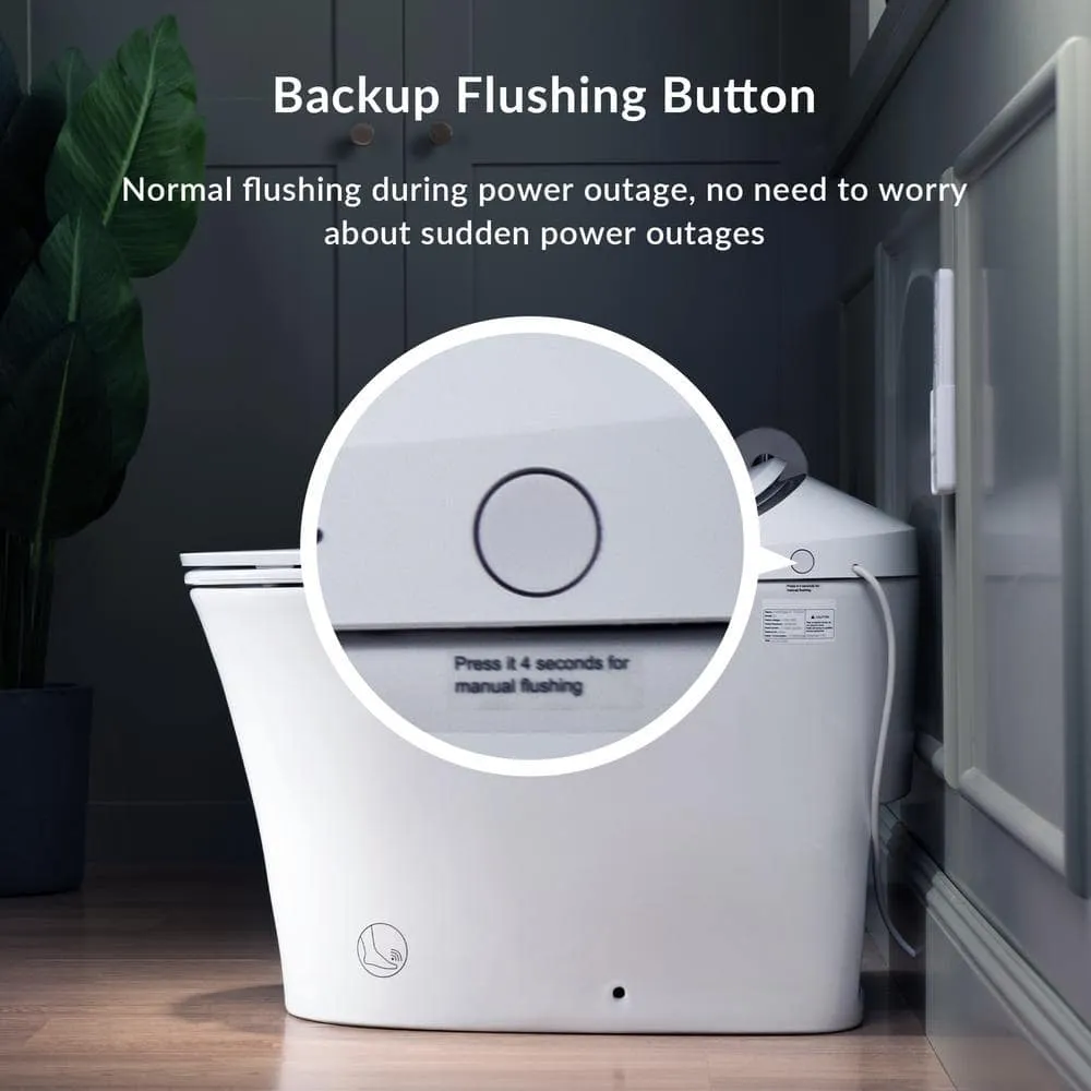 WOODBRIDGE Intelligent Comfort Height Dual Flush Elongated Toilet, White, photo 9 of 10