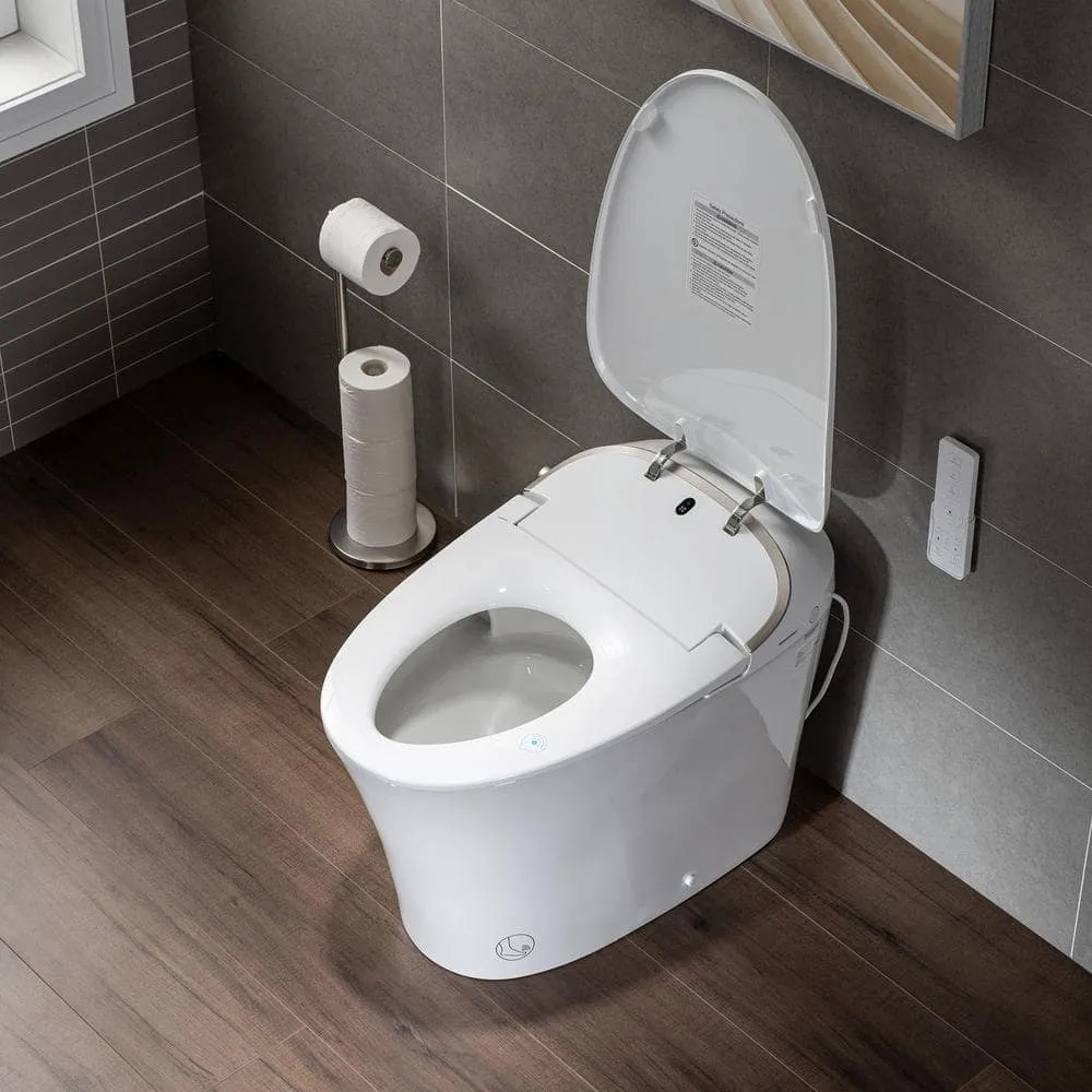WOODBRIDGE Intelligent Comfort Height Dual Flush Elongated Toilet, White, photo 2 of 10