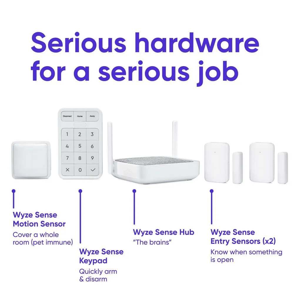 Wyze Wireless Home Security Sensor Kit with Hub, Keypad, Motion, Entry Sensors, and 6 Mo. of 24/7 Professional Monitoring, photo 5 of 7
