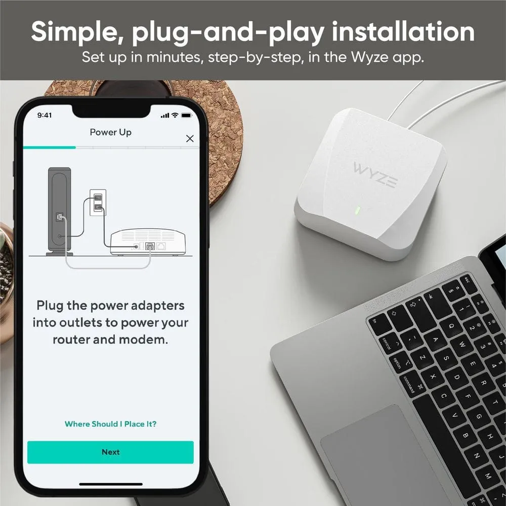 Wyze AX3000 Dual-Band Wi-Fi 6 Mesh, Covers 3000 Sq. ft, Replaces Router +Extender, Wired Backhaul, 2x 1 Gbps ports (2-pack), photo 8 of 9