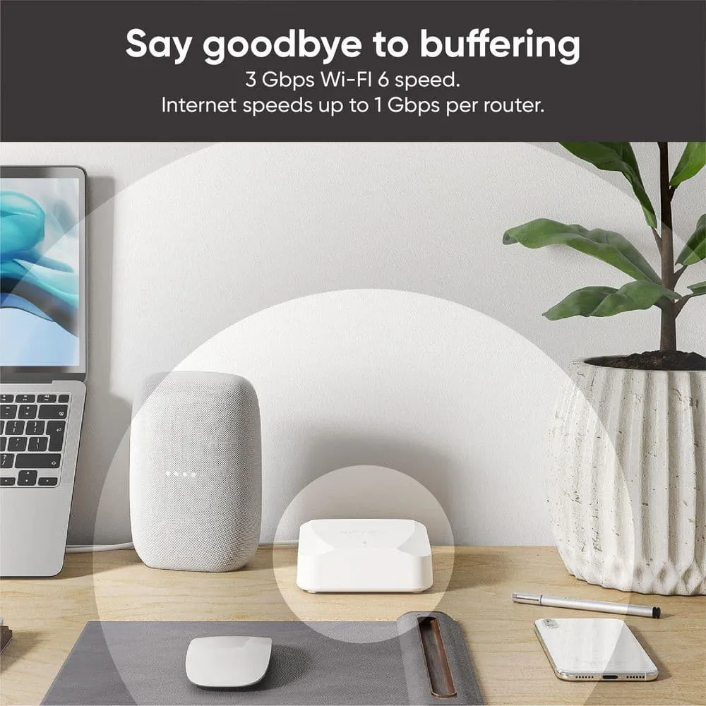 Wyze AX3000 Dual-Band Wi-Fi 6 Mesh, Covers 3000 Sq. ft, Replaces Router +Extender, Wired Backhaul, 2x 1 Gbps ports (2-pack), photo 4 of 9