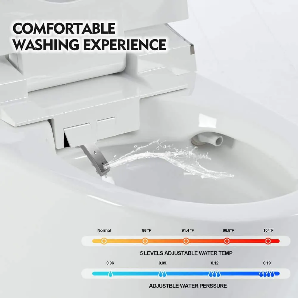 Xspracer Moray Elongated Smart Bidet Toilet with Heated Seat, Remote Control, and LED Night Light, photo 3 of 8