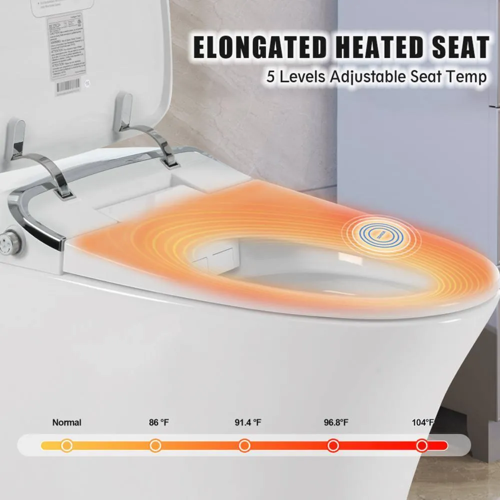 Xspracer Moray Elongated Smart Bidet Toilet with Heated Seat, Remote Control, and LED Night Light, photo 4 of 8