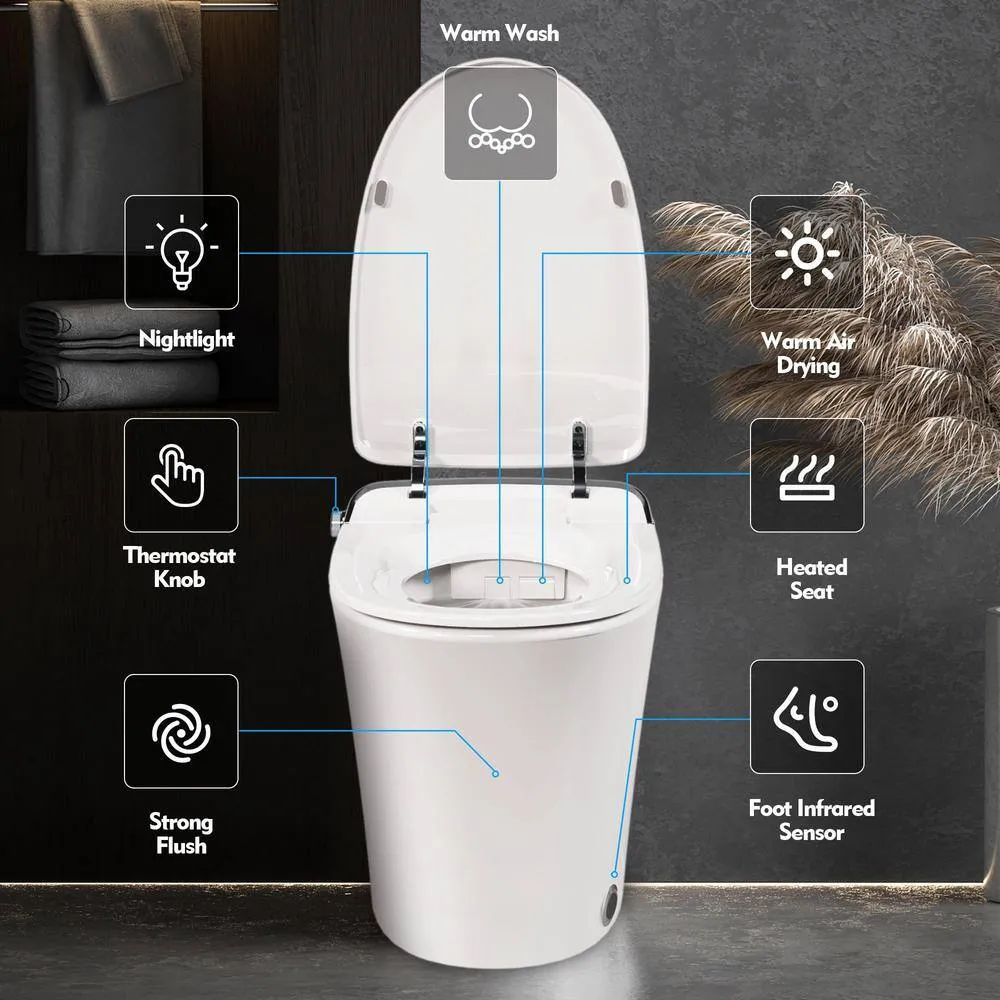 Xspracer Moray Elongated Smart Bidet Toilet with Heated Seat, Remote Control, and LED Night Light, photo 2 of 8