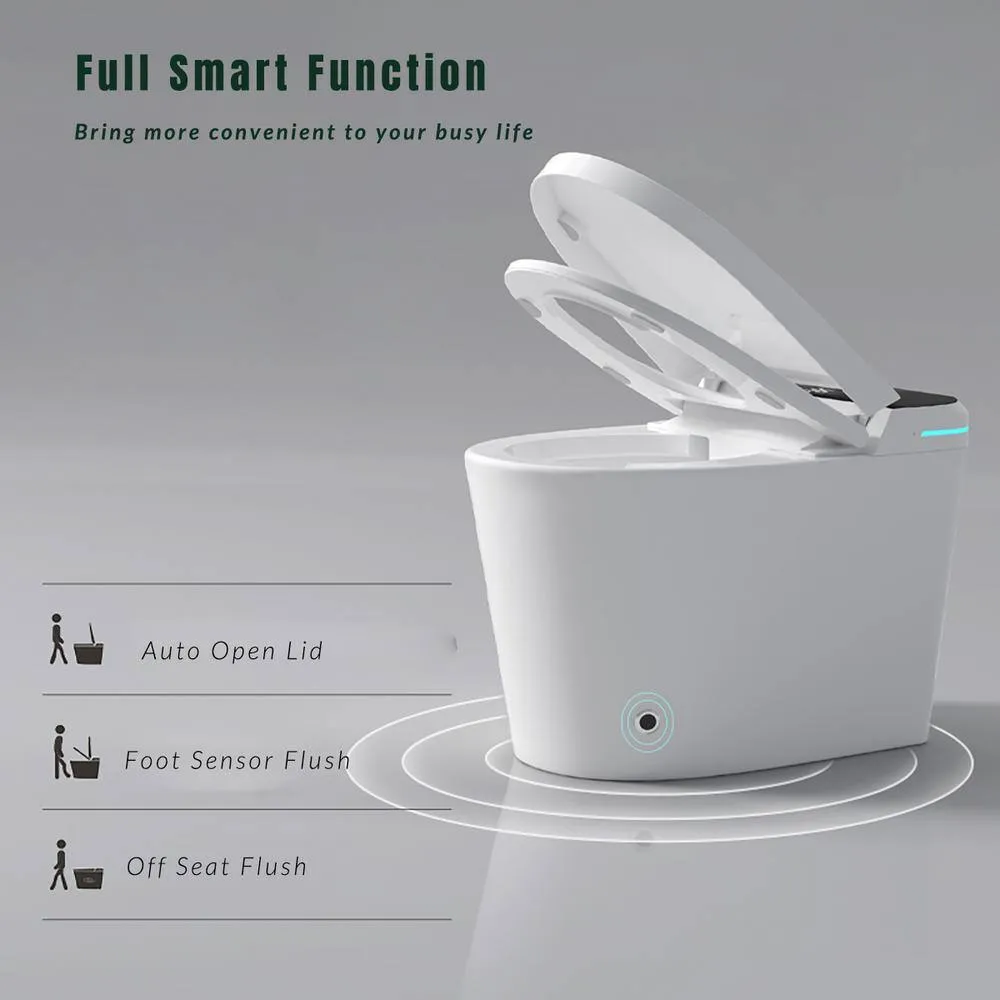Xspracer Moray Elongated Smart Bidet Toilet with Foot Sensor, LED Display, and Warm Water, photo 5 of 8