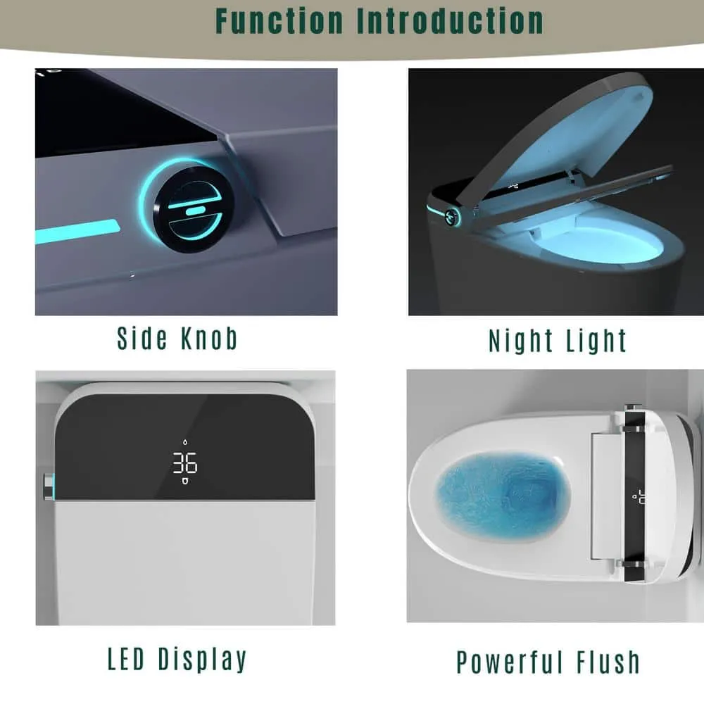Xspracer Moray Elongated Smart Bidet Toilet with Foot Sensor, LED Display, and Warm Water, photo 2 of 8