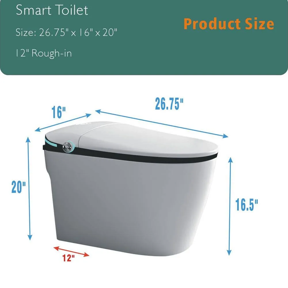 Xspracer Moray Elongated Smart Bidet Toilet with Foot Sensor and LED Night Light, photo 6 of 8