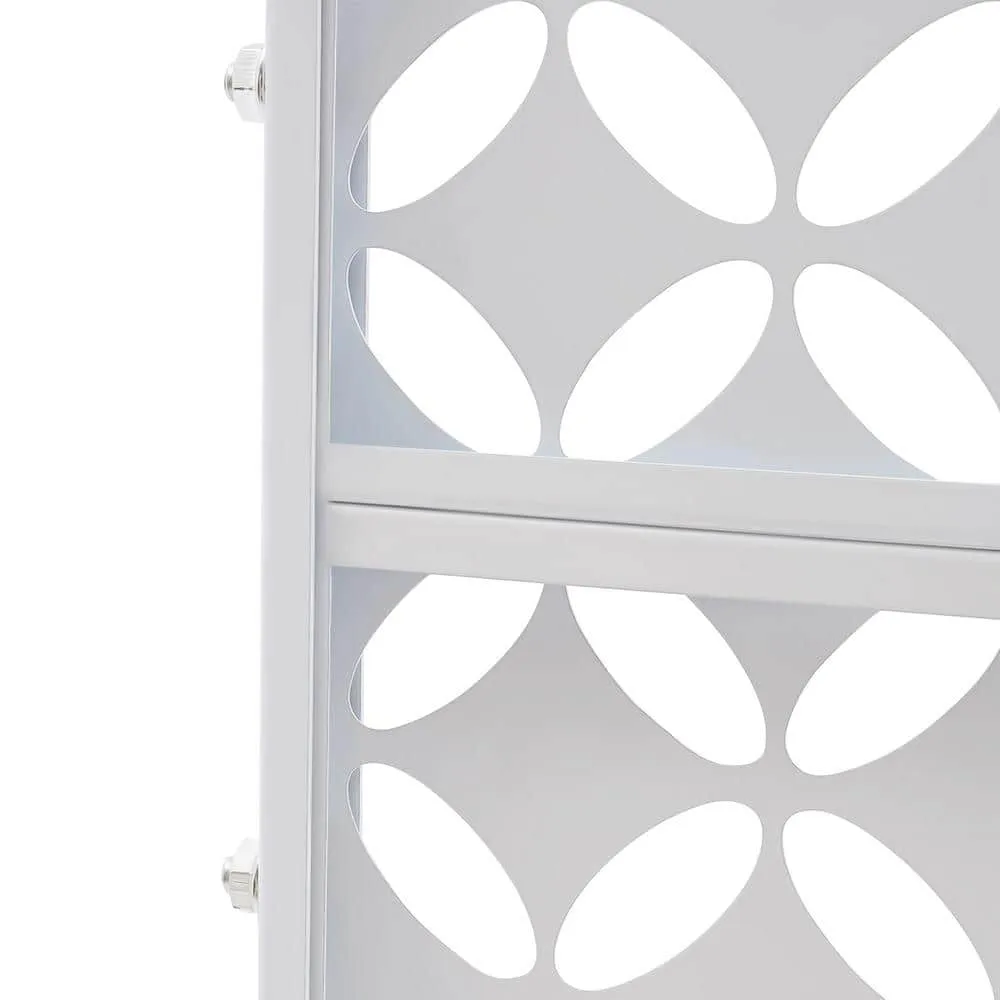 YIYIBYUS 6.2 ft. x 2.9 ft. White Metal Steel Outdoor/Indoor Room Divider Adjustable Height Garden Decorative Privacy Fence, photo 9 of 9