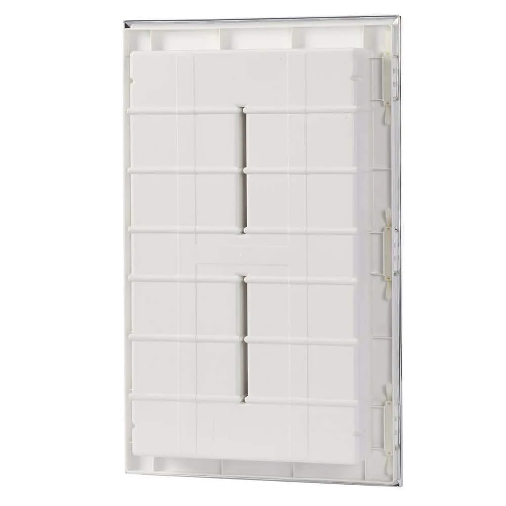 ZACA SPACECAB Media 16 in. x 26 in. x 3-1/2 in. Frameless Recessed 1-Door Medicine Cabinet with 6-Shelves and Polished Edge Mirror, photo 11 of 11