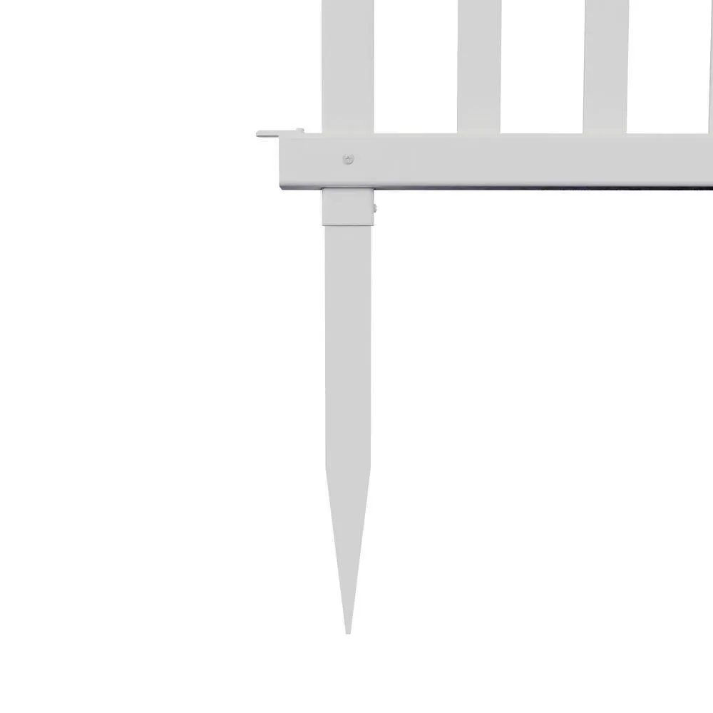 Zippity Outdoor Products 3.4 ft. x 3.7 ft. Burbank No-Dig Vinyl Garden Picket Fence Panel (2-Pack), photo 8 of 10
