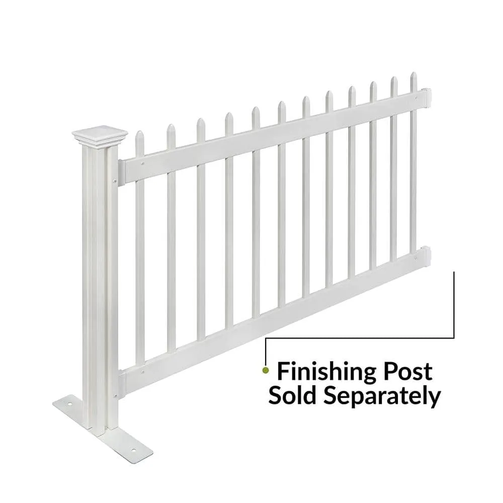 Zippity Outdoor Products 3.2 ft. H x 5.5 ft. W Kensington Hinged White Vinyl Spaced Picket Portable Event Fence Kit, photo 5 of 9