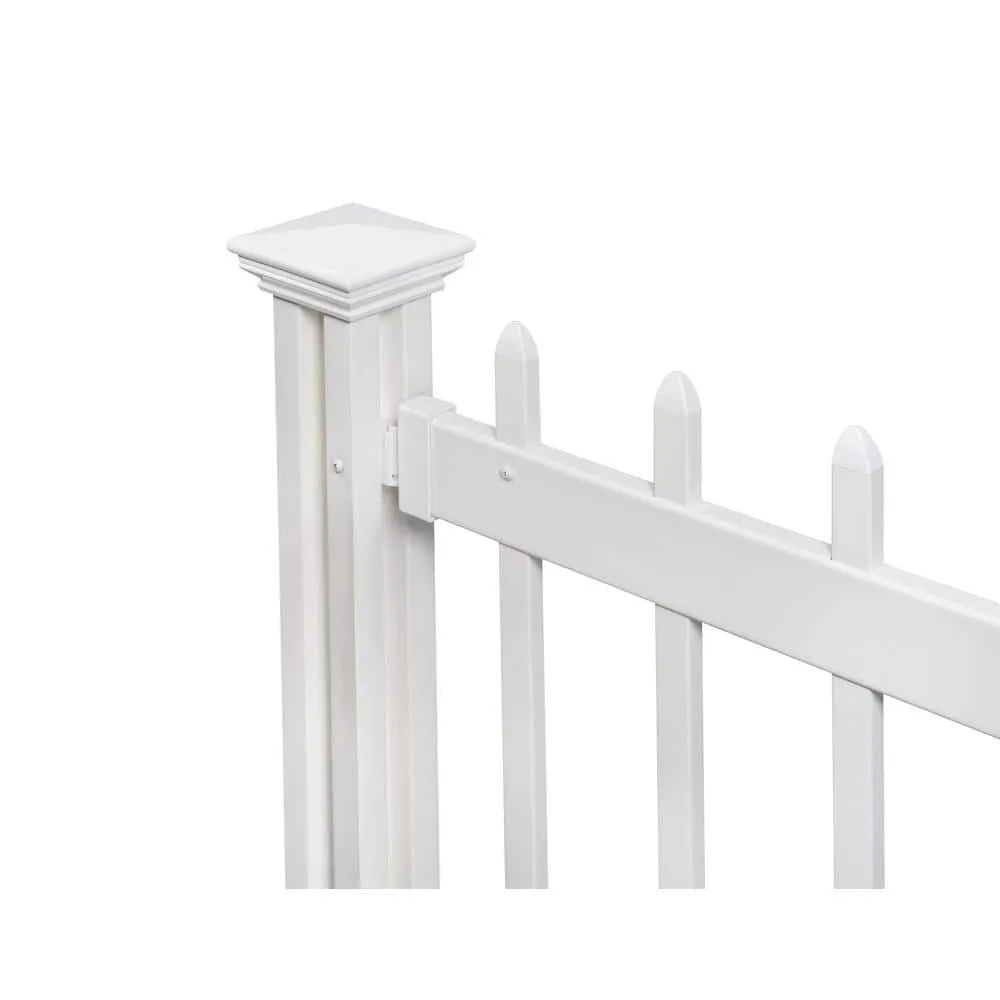 Zippity Outdoor Products 3.2 ft. H x 5.5 ft. W Kensington Hinged White Vinyl Spaced Picket Portable Event Fence Kit, photo 8 of 9