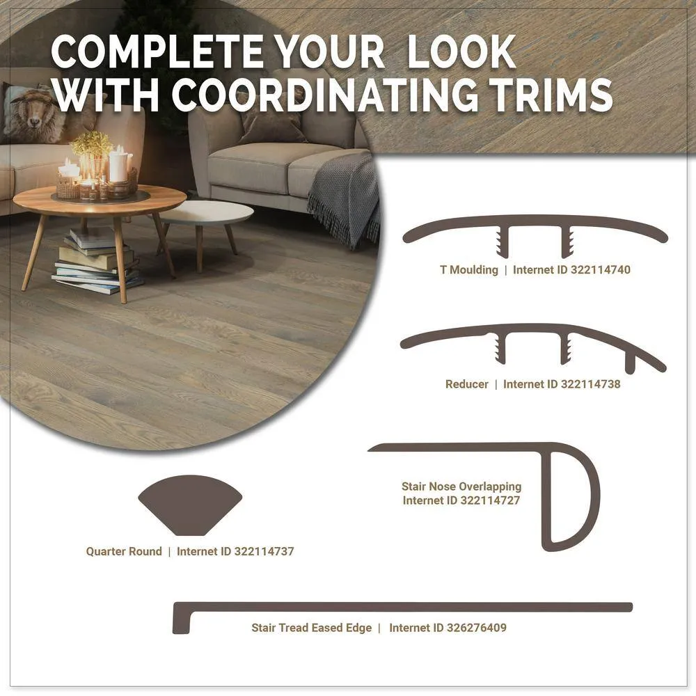 A&A Surfaces Woodridge Willrow Oak 0.28 in. x 6.5 in. Waterproof Wire Brushed Engineered Hardwood Flooring (1040.16 sq. ft./pallet), photo 10 of 10