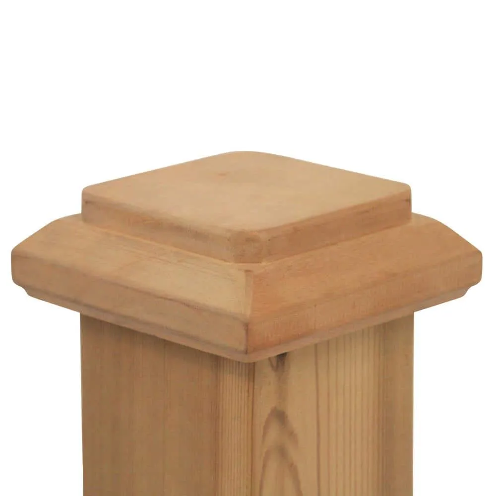 Protectyte Miterless 4 in. x 4 in. Untreated Wood Traditional Slip Over Fence Post Cap (Actual: 3-3/4 in. to 3-7/8 in.), photo 6 of 7