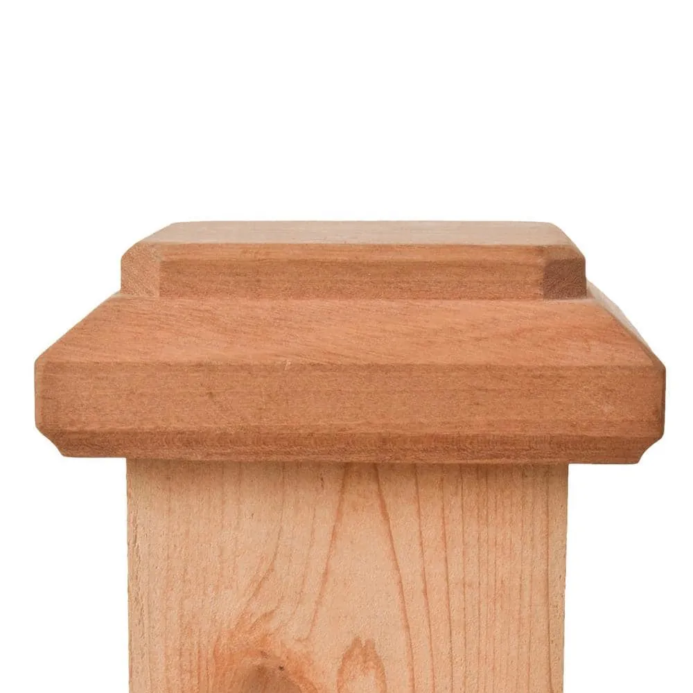 Protectyte Miterless 4 in. x 4 in. Untreated Wood Traditional Slip Over Fence Post Cap (Actual: 3-3/4 in. to 3-7/8 in.), photo 7 of 7