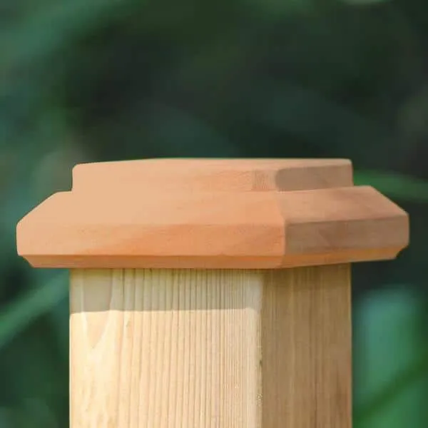 Protectyte Miterless 4 in. x 4 in. Untreated Wood Traditional Slip Over Fence Post Cap (Actual: 3-3/4 in. to 3-7/8 in.), photo 5 of 7