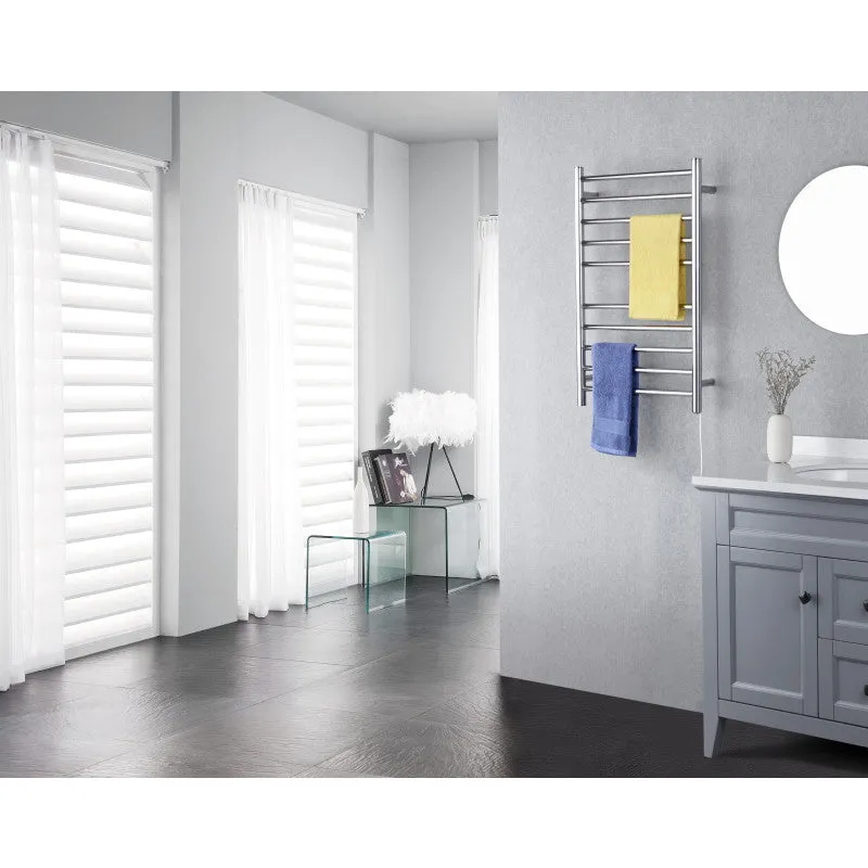 ANZZI Bali Series 10-Bar Stainless Steel Wall Mounted Electric Towel Warmer, Polished Chrome, 20 x 31.5 in, photo 6 of 11