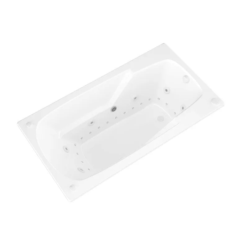 Universal Tubs Coral Diamond Series 5 ft. Left Drain Rectangular Drop-in Whirlpool and Air Bath Tub in White (32 x 59 in.), photo 20 of 20