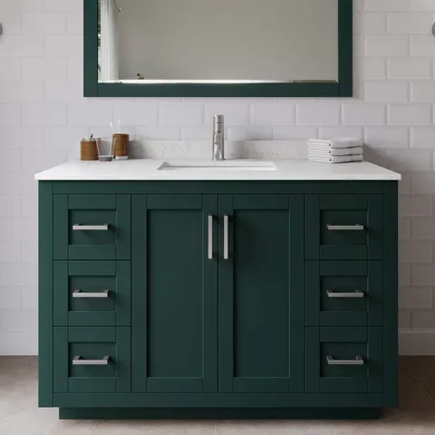 Miranda 48" Green Bath Vanity with Marble Top