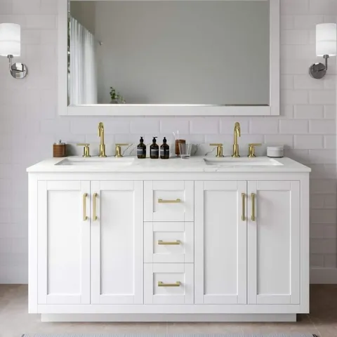 Miranda 60" Double Bath Vanity with Quartz Top