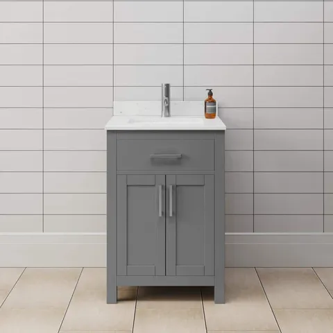 Beckett 24" Single Bath Vanity in Dark Gray