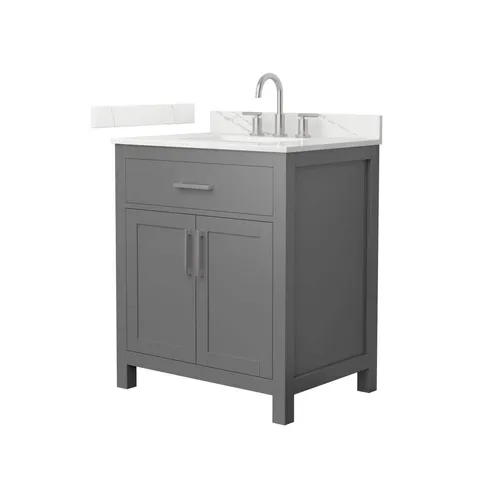 Beckett 30 in. Freestanding Dark Gray Bath Vanity