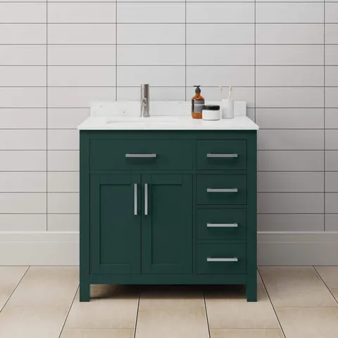 Beckett 36" Single Sink Bathroom Vanity in Green