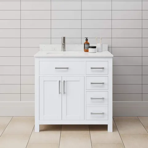 Beckett 36" Dark Blue Bathroom Vanity