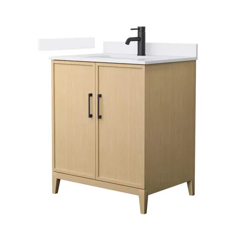 Elan 30" White Oak Bath Vanity with Marble Top