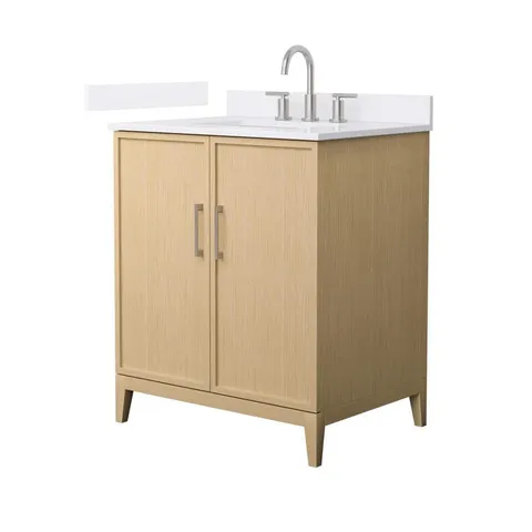 Elan 30" White Oak Bath Vanity with Quartz Top