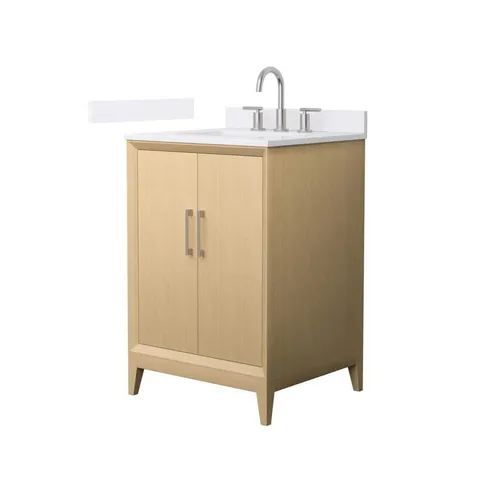 Janna 24" White Oak Bath Vanity with Quartz Top