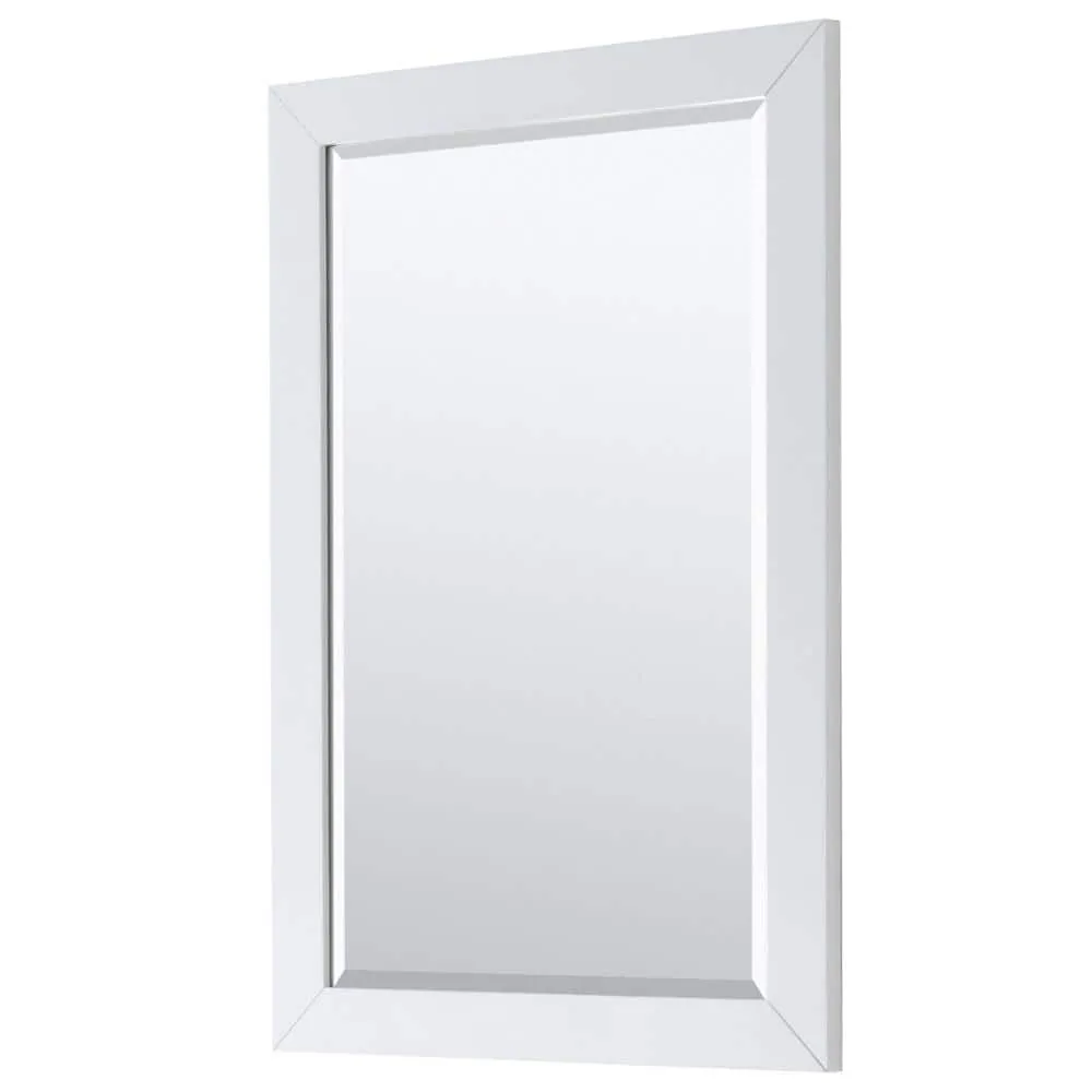 Wyndham Collection Daria 30" Single Bath Vanity in White with Cultured Marble Top and Mirror, photo 5 of 6