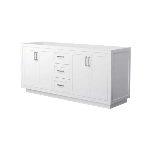 Miranda 71" Double Bath Vanity Cabinet in White