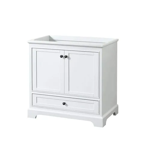 Deborah 35.25 in. Single Bath Vanity Cabinet in White