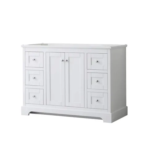 Avery 47.25" White Bathroom Vanity Cabinet