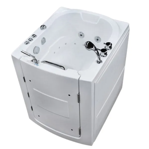 Universal Tubs HD Series 38 in. Walk-In Whirlpool and Air Bath Tub, Left Drain, Left-Swing Outward Door, White, photo 10 of 10