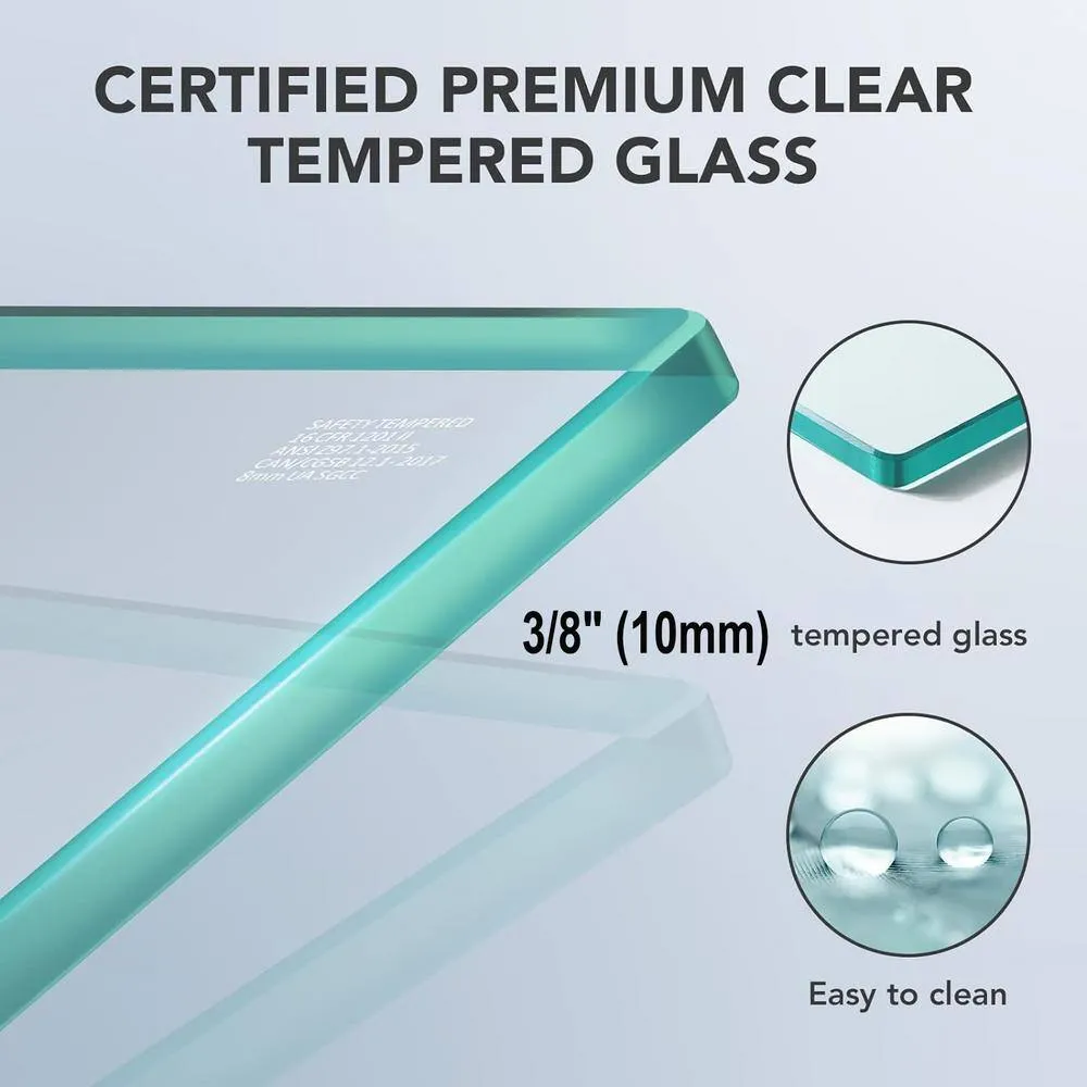 Xspracer Victoria 56-60 in. W x 76 in. H Sliding Frameless Shower Door in Chrom Finish with Clear SGCC Tempered Glass, photo 5 of 11
