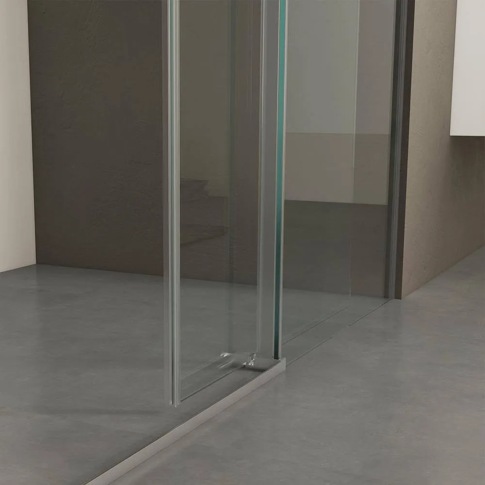 Xspracer Victoria 56-60 in. W x 76 in. H Sliding Frameless Shower Door in Chrom Finish with Clear SGCC Tempered Glass, photo 10 of 11