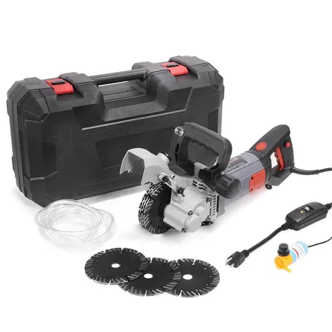 18 in. W 110-Volt Electric Wall Groove Chaser Slotter Cutting Machine Built-In Infrared Beam