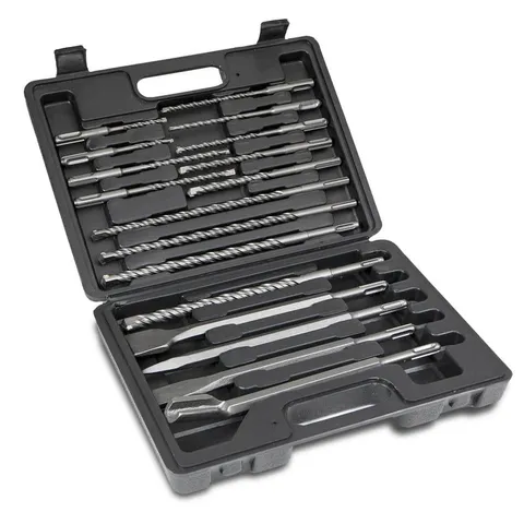 SDS-Plus Steel Rotary Hammer Drill and Chisel Metric Bit Set (17-Piece)