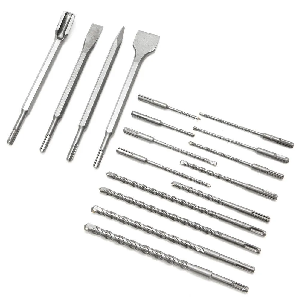 XtremepowerUS SDS-Plus Steel Rotary Hammer Drill and Chisel Metric Bit Set (17-Piece), photo 8 of 8