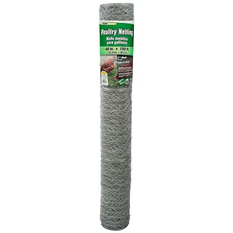 4 × 150 ft 20 GA Poultry Netting-Galvanized Steel 2 in. Mesh 308496B