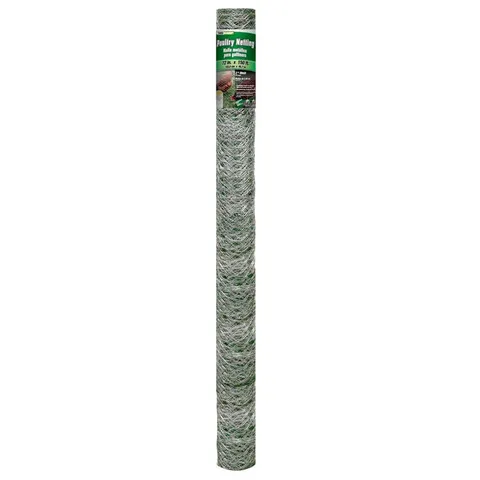 6 × 150 ft 20 GA Poultry Netting-Galvanized Steel 2 in. Mesh 308498B