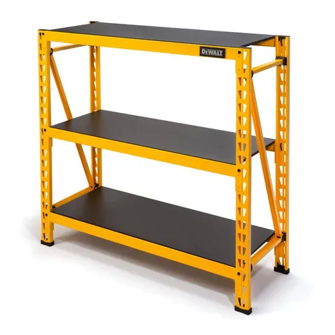 Yellow 3-Tier Steel Garage Storage Shelving Unit