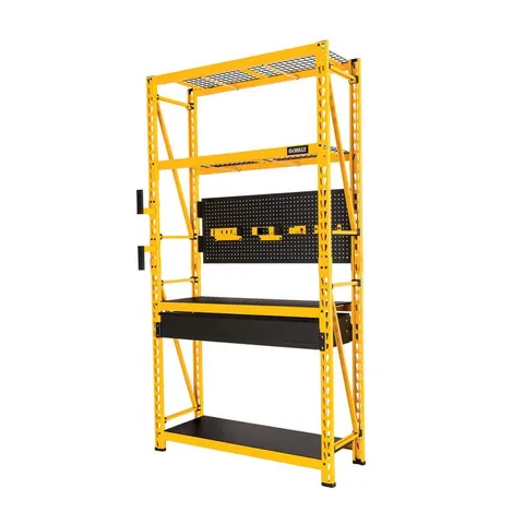Yellow 4-Tier Steel Garage Storage Shelving Unit