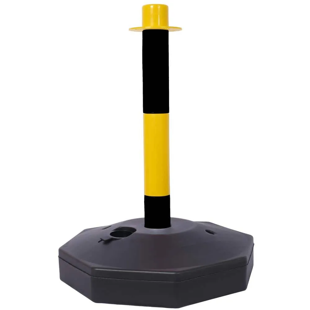 Tidoin 4-Pack Yellow 11.25 in. x 11.25 in. x 2.7 ft. Composite Fence Picket Post Cones with Fillable Base and 5 ft. Chain, photo 4 of 5