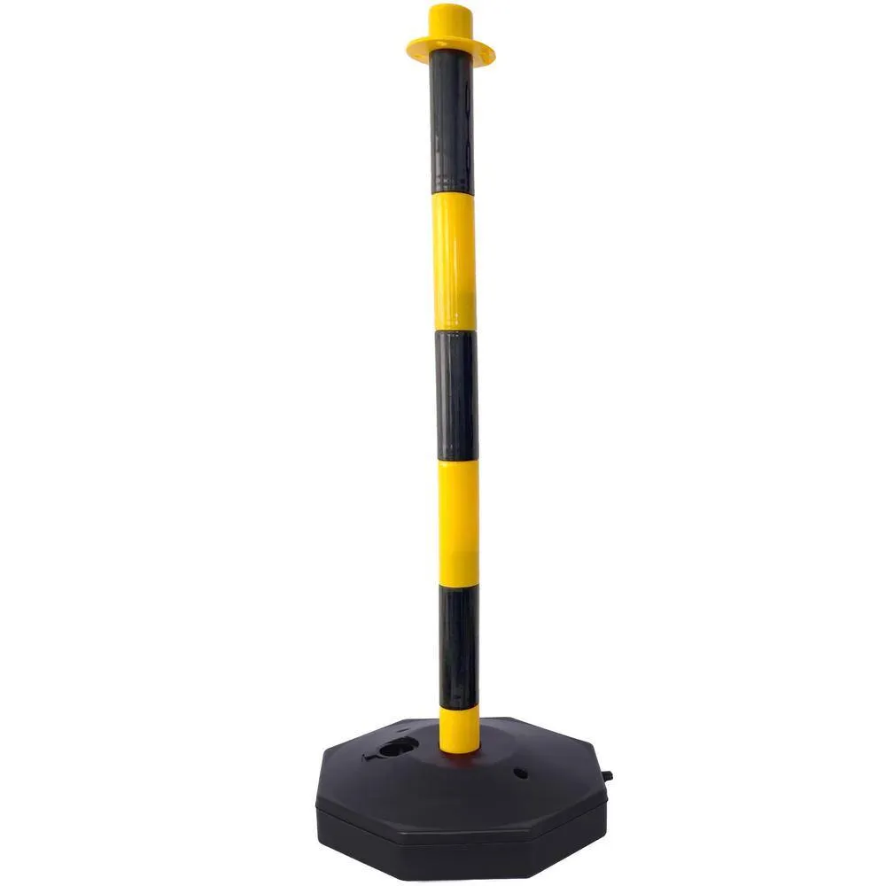 Tidoin 4-Pack Yellow 11.25 in. x 11.25 in. x 2.7 ft. Composite Fence Picket Post Cones with Fillable Base and 5 ft. Chain, photo 5 of 5