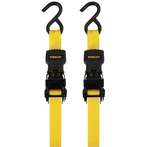 1 in × 12 ft 1500 lbs Break Strength Ratchet Straps (2-Pack)