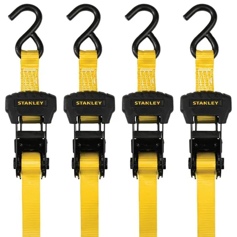 1.25 in × 16 ft, 3000 lb Break Strength Ratchet Straps, 4-Pack